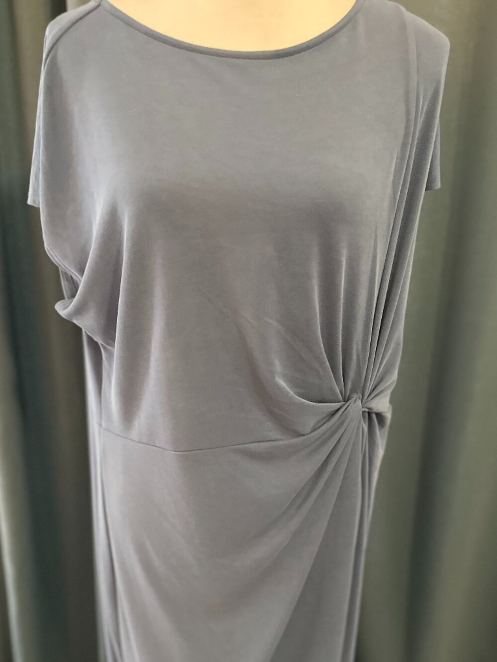 Nordstrom Rack Side Knot Midi Dress XXL Blue Infinity Modal Stretch NWT